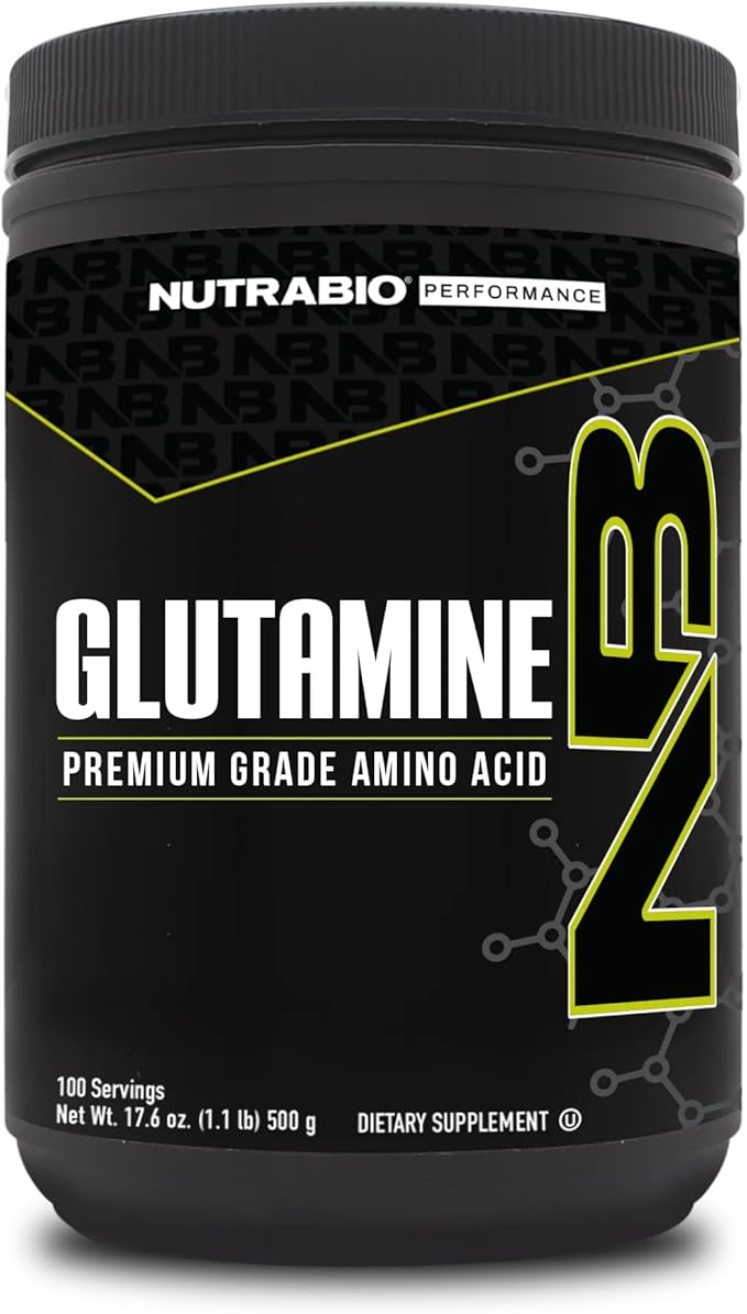 NutraBio Pure L-Glutamine Powder - L-Glutamine Supplement- Amino Acid - Pure Grade: Absolutely no Additives, Fillers or Excipients! - Muscle Recovery Supplement - (500 Grams)