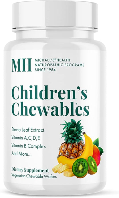 MICHAEL'S Health Naturopathic Programs Children’s Chewables - 60 Vegetarian Wafers - Fruit Punch Flavor - Multivitamin & Mineral Supplement - Kosher - 30 to 60 Servings