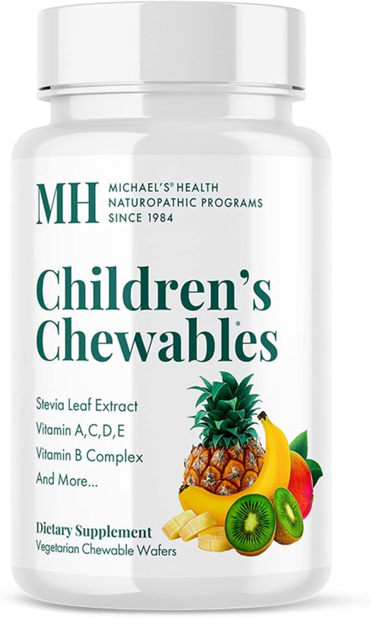 MICHAEL'S Health Naturopathic Programs Children’s Chewables - 60 Vegetarian Wafers - Fruit Punch Flavor - Multivitamin & Mineral Supplement - Kosher - 30 to 60 Servings