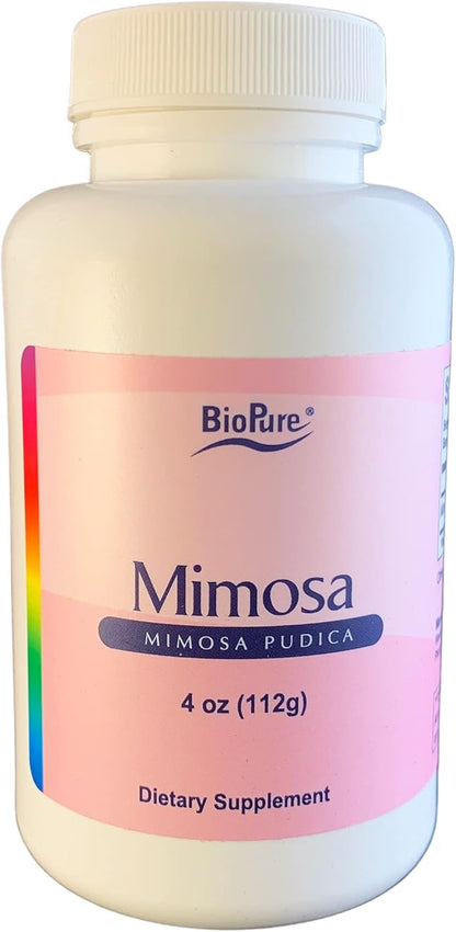 BioPure Mimosa – Wildcrafted Organic Mimosa Pudica Powder to Eliminate Unwanted Organisms, Toxins, & Debris from Gastrointestinal Tract for Gut Health & Balanced Flora Proliferation & Microbiome – 4oz