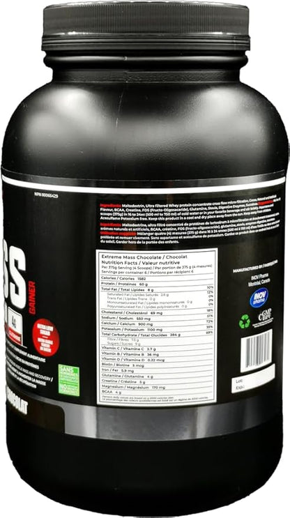 Extreme Mass Gainer Muscle Builder, 5 lbs (2.27 kg) Low Sugar high Calories for Intense Workouts