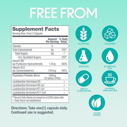 Estroven SlimBiotics, Weight Management Menopause Supplements for Women, 30 Capsules, B Vitamins to Support Metabolic Health, Probiotics for Digestive Health to Provide Gas & Bloating Relief