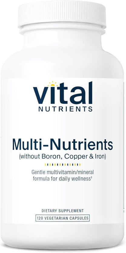 Vital Nutrients Multi-Nutrients 5 Ultra Antioxidant Formula | Boron, Copper, and Iron Free | Vegetarian Daily Multivitamin and Mineral | Gluten, Dairy, Soy Free | Non-GMO | 120 Capsules