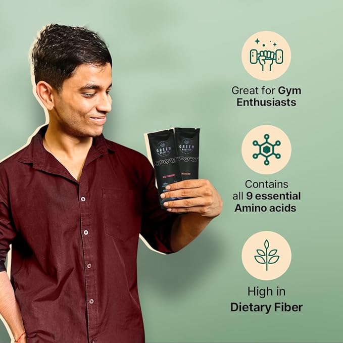 Sport Pea Protein Isolate Powder, Dairy, Gluten, Allergen, Soy Free 6 Flavors x 3 Sachets 100% Vegan Plant Protein (Sport Multi Pack 18)