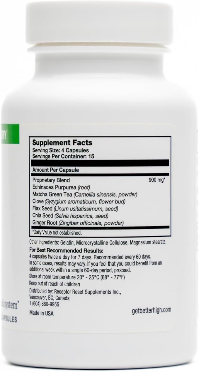 Cleanse Detox Refresh 900mg, 7 Day Full Body Detox Capsules for Men Women, Fast Detox Supports Digestive wellness Gut and Colon Cleanse, Body Cleanse Powerful Ingredients Receptor Reset by Better High