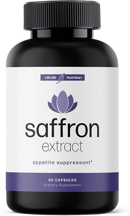 Pure Saffron Extract - Appetite Suppressant for Weight Loss Women & Men - Natural Hunger & Craving Control Supplement - Saffron Supplements for Energy & Mood Lift - 90 Capsules - Made in USA
