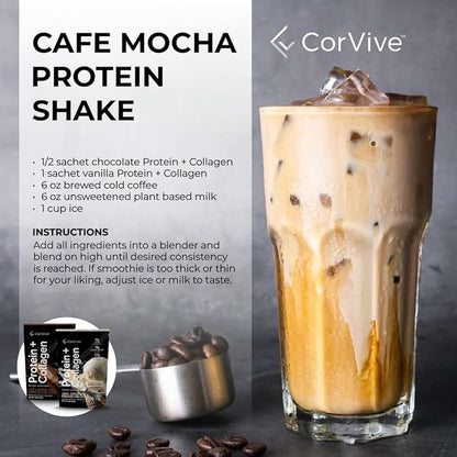 Protein + Collagen Powder | 23g Protein (Grass-Fed Whey + Collagen) | 3.7g BCAAs | Supports Muscle & Joint Health | Gluten & Soy Free | No Artificial Ingredients | 15 Sachets - Vanilla