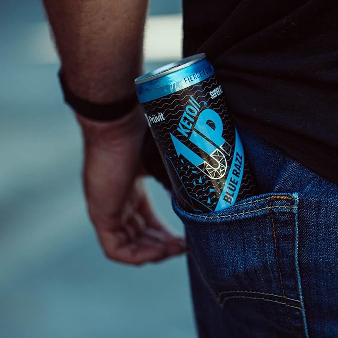 The Blue Razz Keto//Up® Drink – Ready-to-Drink Ketones for Focus for Men and Women - 12 pack