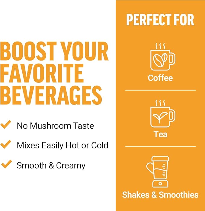 Force Factor Modern Mushrooms Powder, Mushroom Supplement to Support Energy, Focus, Immunity, & Digestion with Cordyceps, Turkey Tail, Chaga, Reishi, Lion’s Mane, Shiitake, Unflavored, 30 Servings