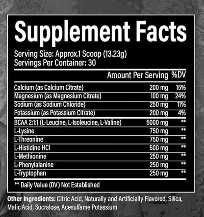 Electrolytes Plus Amino Electrolytes Plus Amino Recovery Drink Powder, Complete Hydration and Amino Acids/BCAAs, Strawberry Lemonade (30 Servings)