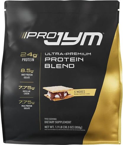 JYM Supplement Science Pro JYM S'Mores Protein Powder - Whey Protein Isolates, Casein, & Milk Protein, Lean Muscle Building for Men & Women, 22 Servings