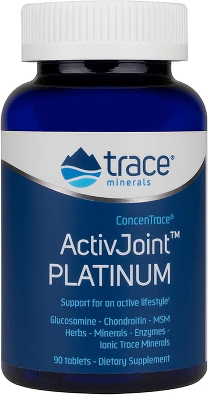 Trace Minerals ActivJoint Platinum - Bone Health & Strength Support Supplement - Supplement for Joint & Muscle Health Support - Healthy Heart Supplement with Magnesium - 90 Tablets (15 Servings)