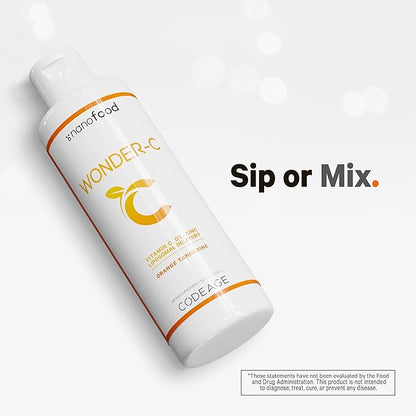 Codeage Liquid Vitamin C 1000mg, Vitamins D3, E & Zinc, Rose HIPS, Quercetin, Echinacea, Vegan Liposomal Vitamin C Supplement, Non-GMO - 15.22 fl oz