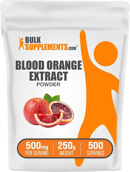 BulkSupplements.com Blood Orange Extract Powder - Blood Orange Supplement, Blood Orange Powder - Antioxidant Support, Gluten Free - 500mg per Serving, 250g (8.8 oz) (Pack of 1)