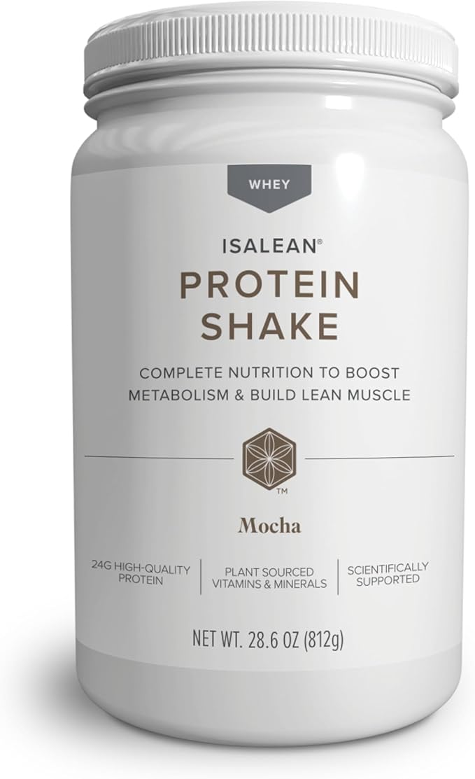 Isagenix IsaLean Shake - Complete Superfood Meal Replacement Drink Mix for Maintaining Healthy Weight and Lean Muscle Growth - 826 Grams - 14 Meal Canister (Mocha)