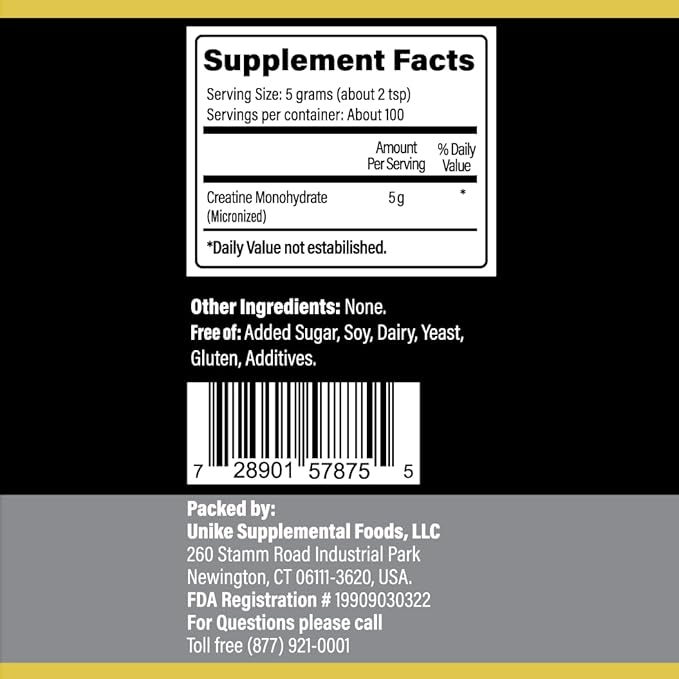 Creatine Monohydrate Powder |Pure Micronized Creatine for Enhanced Muscle Mass Athletic Performance and Muscle Recovery | Halal Kosher Vego Keto Friendly Creatine – Unflavored