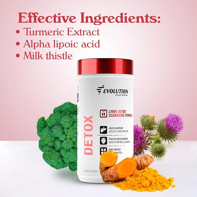 Evolution Advance Nutrition Liver Care Support Formula for Men and Women – Dietary Supplement Support for Liver Detox, Boost Natural Cleansing and Reduce Inflammation (90 Capsules)