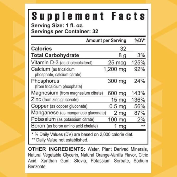 Youngevity Cal Toddy - Calcium (Citrate, Phosphate) Magnesium 1,200mg/600mg - Vitamins D-3, Zinc, Copper, Potassium, Boron and 70+ Trace Mineral Cofactors - Supports Bone Health - 32 Fl Oz (Pack of 3)