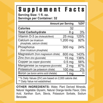 Youngevity Cal Toddy - Calcium (Citrate, Phosphate) Magnesium 1,200mg/600mg - Vitamins D-3, Zinc, Copper, Potassium, Boron and 70+ Trace Mineral Cofactors - Supports Bone Health - 32 Fl Oz (Pack of 3)