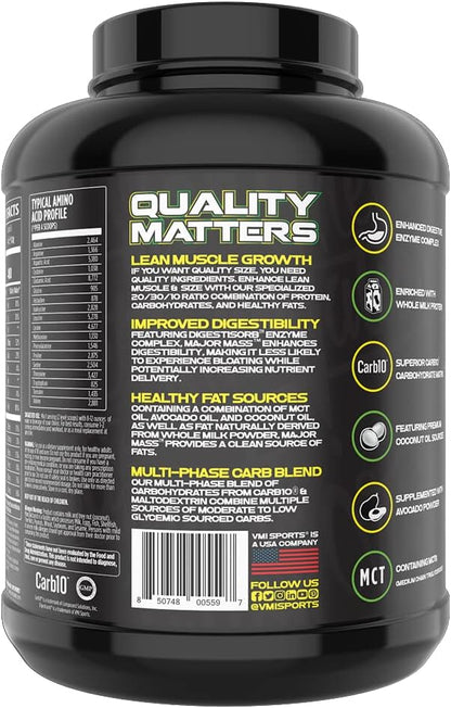 VMI Sports | Major Mass Lean Mass Gainer | Mass Gainer Protein Powder for Muscle Gain | Weight Gainer Protein Powder for Men | Weight Gainer for Women (Marshmallow Charms, 4 Pounds)