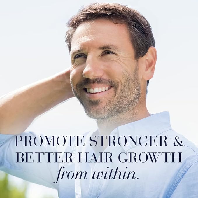 NEW NORDIC Hair GRO, Hair Growth Supplement, Biotin & Palm Fruit Extract Tocotrienols for Natural Regrowth, for Men and Women, 60 Count (Pack of 1)