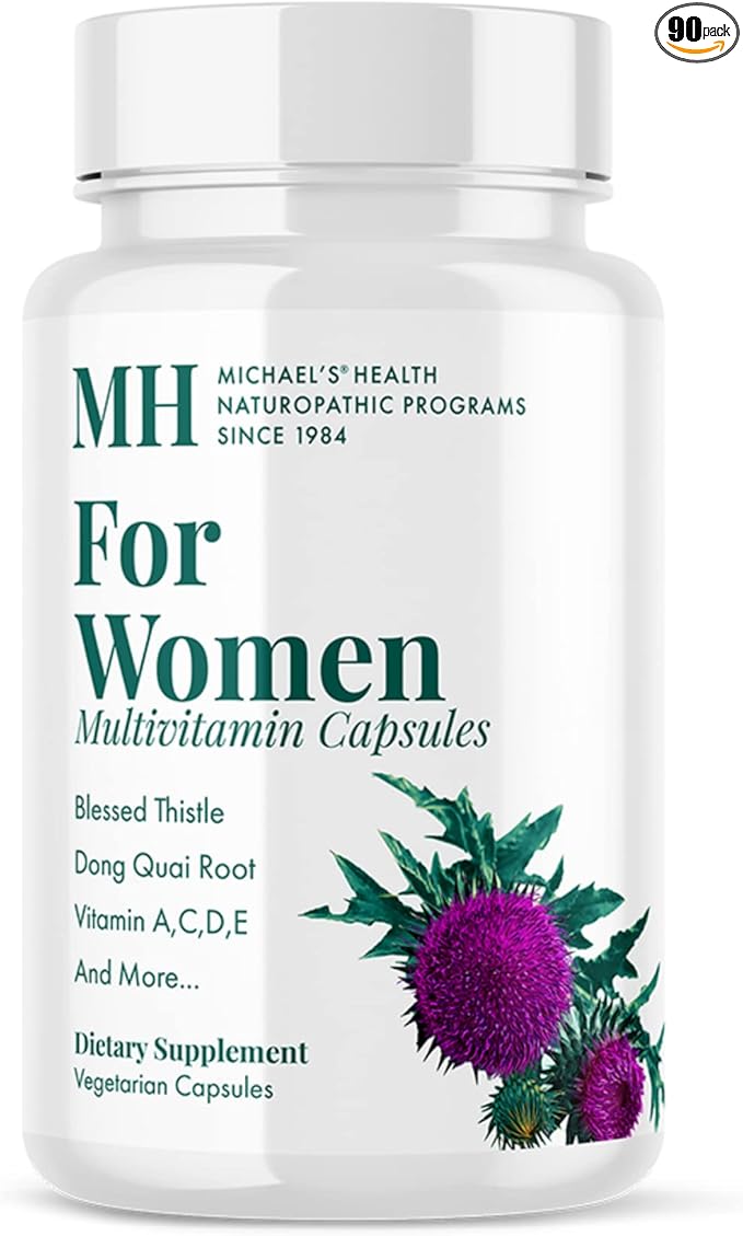 MICHAEL'S Health Naturopathic Programs for Women Multivitamin ? 90 Vegetarian Capsules ? Support for Energy, Hair, Skin and Nails ? 30 Servings