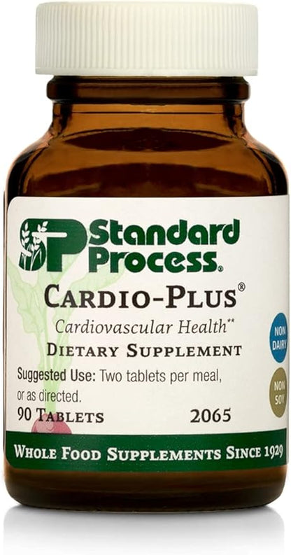 Standard Process Cardio-Plus - Antioxidant Support - Heart Health Supplement - Circulation & Blood Flow Supplement with Vitamin B6, Niacin & Riboflavin - Energy Metabolism Supplement - 90 Tablets