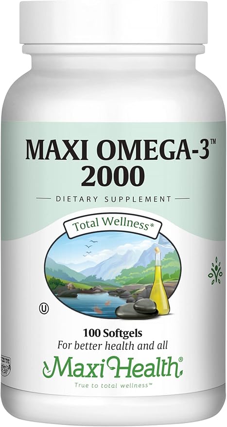 Omega 3 Fish Oil - Triple Strength 2000 mg Kosher Fish Oil Supplements - No Fishy Aftertaste Omega 3 Supplement - Burpless Fish Oil Omega 3 Fatty Acid Supplement with EPA and DHA (100 Softgels)
