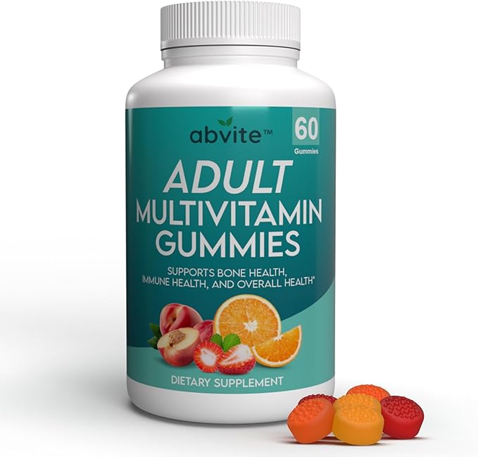 Plant-Based Multivitamin Gummies, Daily multivitamins for Men and Women with Vitamins A, C, D, E, B-3, B-6, B-12, Biotin, inositol, Non-GMO, Gluten Free, 60 Count (30 Days Supply)