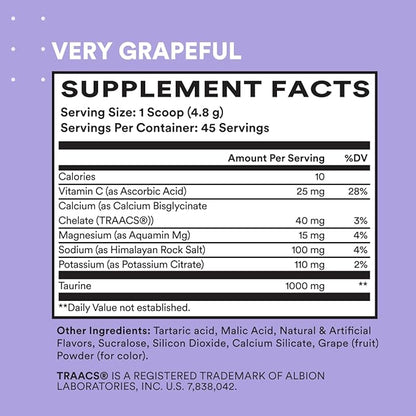 Cira Hydration Electrolyte Powder for Women (45 Servings) x Alicia McCarvell's Electrolyte Drink Mix with Himalayan Salt for Dehydration Relief - Very Grapeful