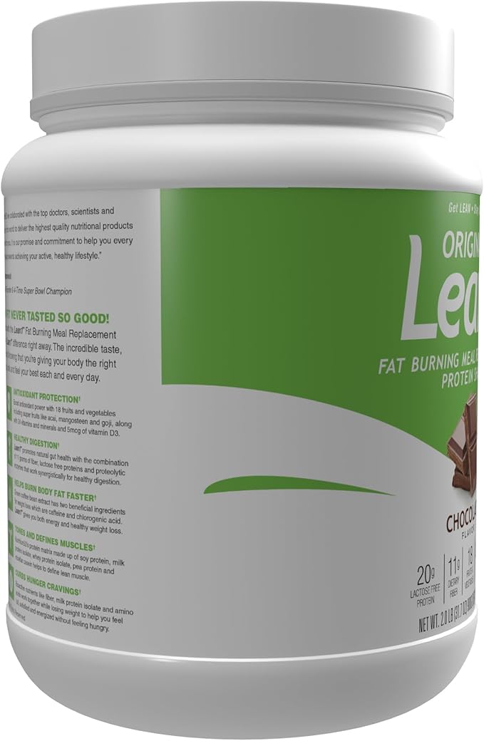 Lean1 meal replacement protein powder, chocolate flavor, 15 serving tub