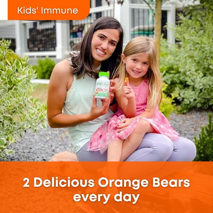 Sugar Free Kids Immune Daily Gummy Vitamins - Vegan, Non-GMO - Vitamin C Gummies for Kids Immune Support – No Artificial Sweeteners, Gluten Free, Gelatin Free - 60 Count (30 Day Supply)