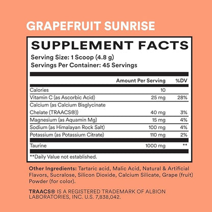 Cira Hydration Electrolytes Powder for Women - Electrolyte Drink Mix with Himalayan Salt for Dehydration Relief - 45 Servings, Grapefruit Sunrise