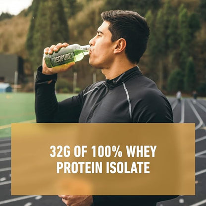 Isopure Zero Carb 32g Protein Ready-to-Drink, Whey Protein Isolate, Lemonade, 16 Fl Oz (12 Bottles)