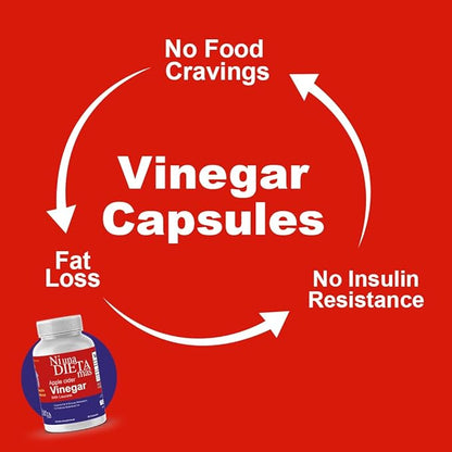Reduce Abdominal Fat - Apple Cider Vinegar Capsules - Best for Weight Loss - NI UNA DIETA MÁS