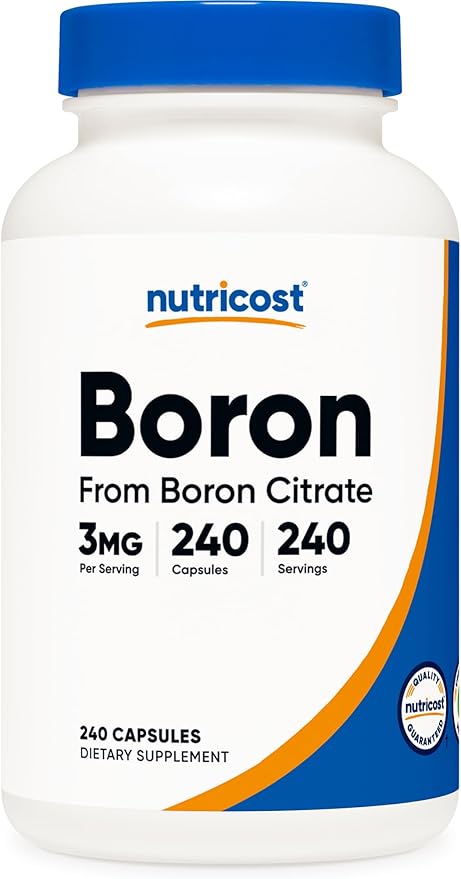 Nutricost Boron 3mg Supplement, 240 Vegetarian Capsules - Gluten Free and Non-GMO