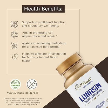 Lunasin│Cellular Health Supplement Vegan Friendly | Cardiovascular Wellness, Triple-Antioxidant Defense, and Epigenetic Support for Optimal Health