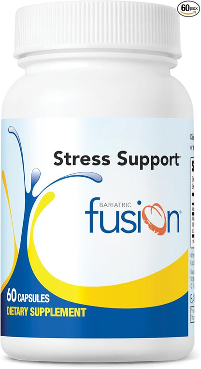 Bariatric Fusion Stress Support* | Vegan Supplement with Magnesium and Ashwagandha | Daily Vitamin for Women and Men | Gluten, Dairy and Soy Free | Non-GMO | 60 Capsules
