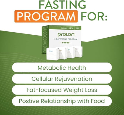 ProLon 5 Day Fasting Kit | Fasting Program for Women & Men | Developed to Not Break Your Fast | Low Calorie Pre Made Meals & Snacks | Plant Based Ingredients for Diet Support | Version 1 Kit
