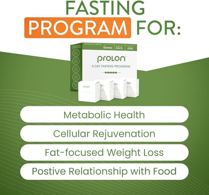 ProLon 5 Day Fasting Kit | Fasting Program for Women & Men | Developed to Not Break Your Fast | Low Calorie Pre Made Meals & Snacks | Plant Based Ingredients for Diet Support | Version 1 Kit