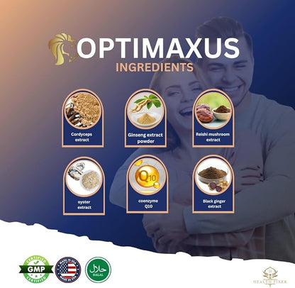 Optimaxus for Energy Support,Endurance and Extra Strength,10 Capsules