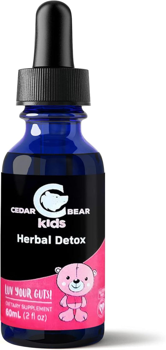 Cedar Bear Herbal Detox for Kids is a Liquid Herbal Supplement That Helps The Immune System & Protects Organs That are Often affected 2 fl oz / 60 ml