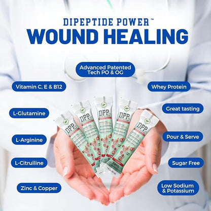 Nutritional Designs DPP Dipeptide Power Liquid Collagen & Whey Protein Supplement, Sugar-Free, Promotes Healthy Skin & Hair for Men & Women, Cherry, Single Serve Packet, 1 oz (25 Packets)