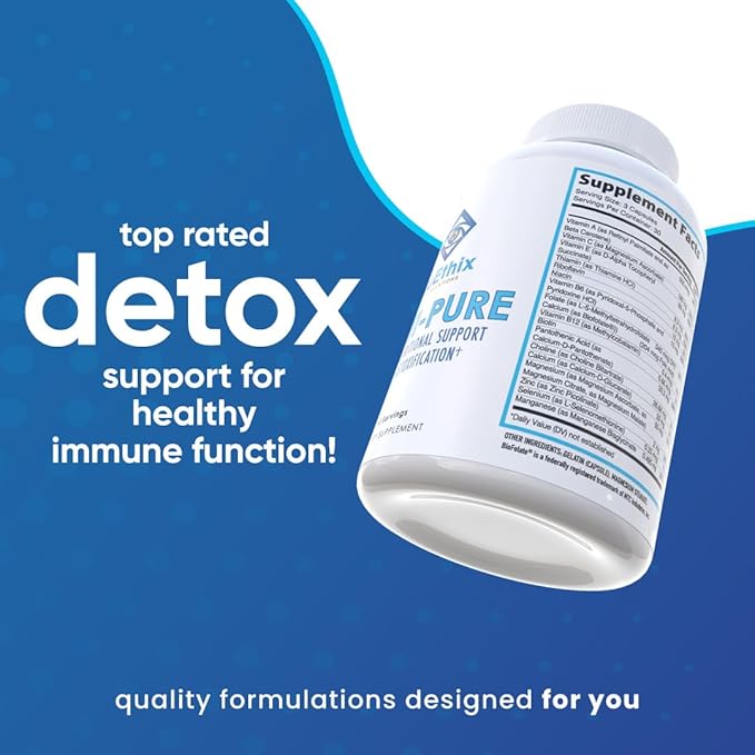 NuEthix Formulations Opti-Pure, Daily Nutritional Support for Detoxification Supplement, Supports Liver Function and Elimination of Toxins, 30 Serving Bottle