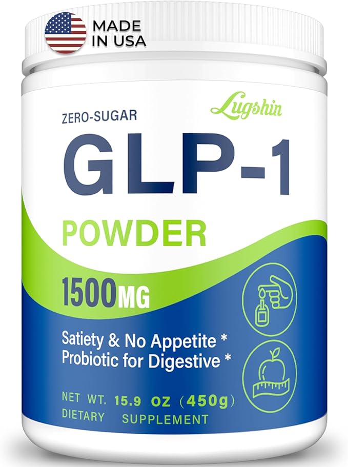 GLP-1 Supplement, GLP1 Supplements Women, GLP-1 Powder 1500MG with Akkermansia Muciniphila Probiotic & High Fiber, Naturally Support GLP-1 Support for Energy, Digestion, Gut, Overall Health, No Sugar