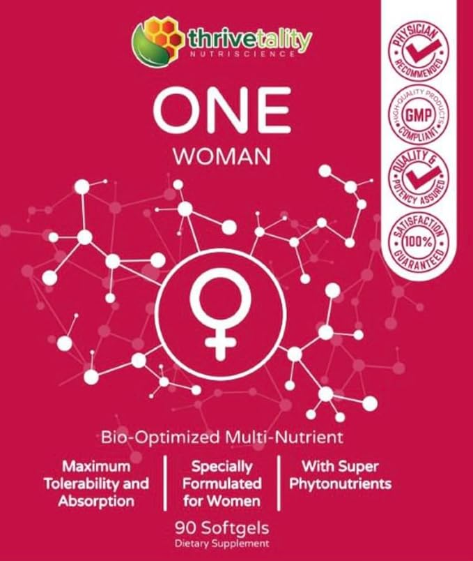 ONE Woman Bio-Optimized Multi-Nutrient by Thrivetality | Women's Multivitamin | #1 Physician Formulated | Science Based | Clinically Proven | Max Tolerability & Absorption | Super Antioxidants