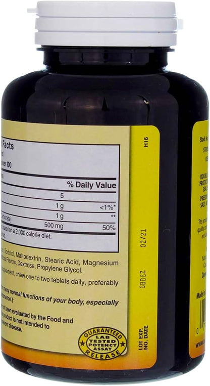 Nature's Blend Calcium Chewable Bavarian Cream 500 mg 100 Tabs