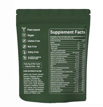 Greens Gummies - Organic Chlorella and Spirulina, Digestive & Gut Health, Formulated with 60+ Ingredients, Multi-Vitamins & Minerals, Daily Gummies, 224 Gummies Bear
