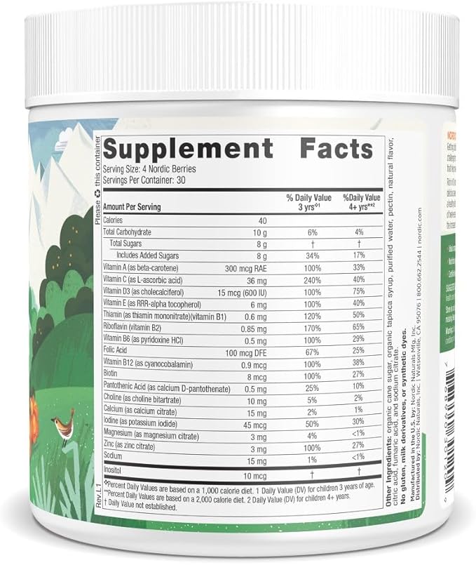 Nordic Naturals Nordic Berries, Citrus - 120 Gummy Berries - Great-Tasting Multivitamin for Ages 2+ - Growth, Development, Optimal Wellness - Non-GMO, Vegetarian - 30 Servings