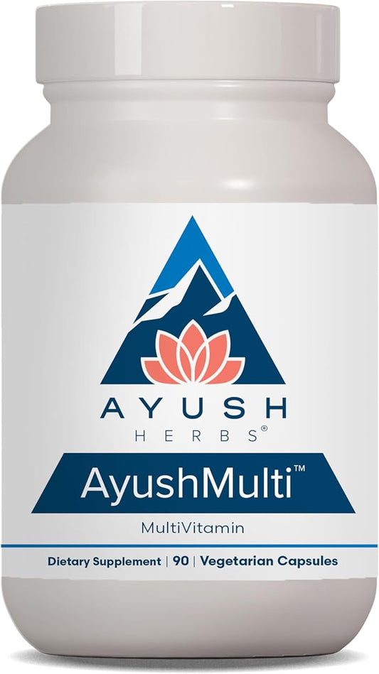 Ayush Herbs Multi, All-Natural High Antioxidant Multivitamin for Women and Men, Active B Vitamin and Chelated Mineral Supplements, Daily Vitamins for Adults, 90 Vegetarian Capsules